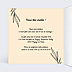 Invitation anniversaire de mariage Année en grand avec Graines