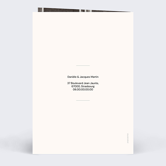 Invitation anniversaire de mariage Portrait minimaliste aligné