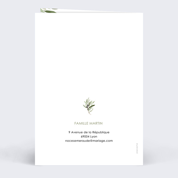 Invitation Anniversaire de Mariage Provençal Verso