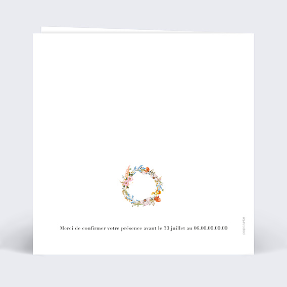 Invitation anniversaire de mariage Éveil des fleurs