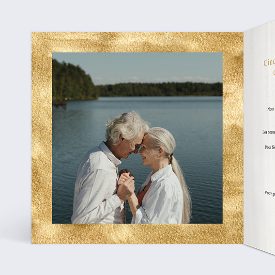 Invitation anniversaire mariage Décennie Intérieur Gauche