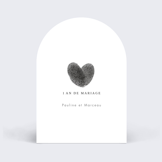 Invitation anniversaire mariage Petit Coeur