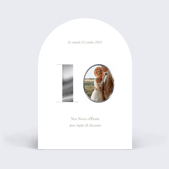 Invitation anniversaire mariage Photo souvenir 10