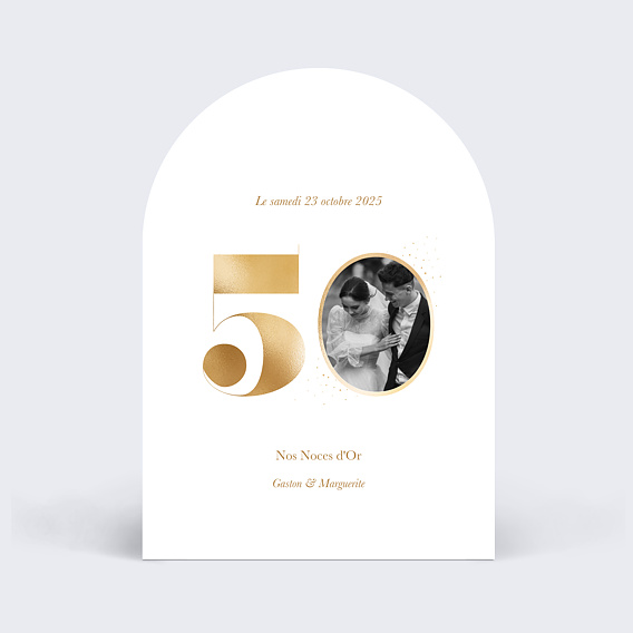 Invitation anniversaire mariage Photo souvenir 50