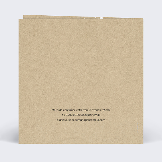 Invitation anniversaire de mariage Guirlandes