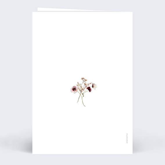 Invitation anniversaire de mariage Couronne de Fleurs Sauvages