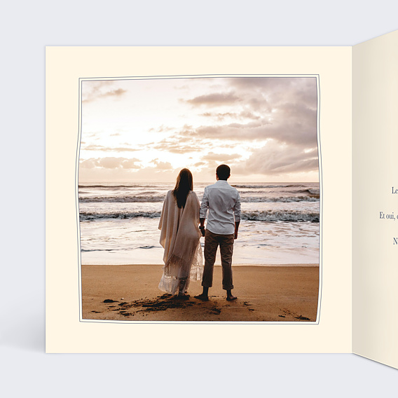 Invitation anniversaire mariage Que du Bonheur Intérieur Gauche