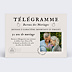 Invitation anniversaire de mariage Télégramme