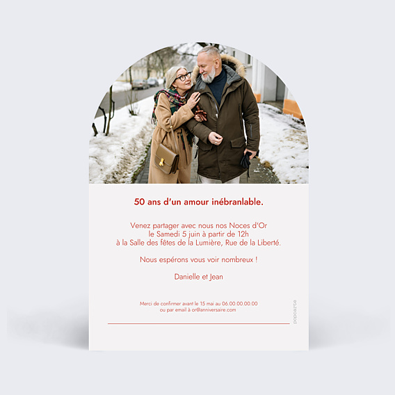 Invitation anniversaire de mariage Verre ballon