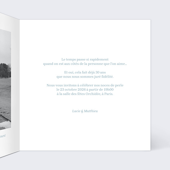 Invitation anniversaire de mariage Photo souvenir 30