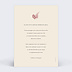 Invitation anniversaire mariage Esprit Floral Verso