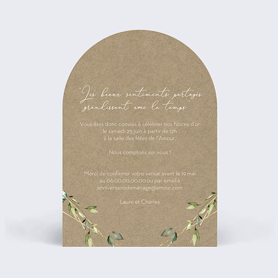 Invitation anniversaire de mariage Modern Love