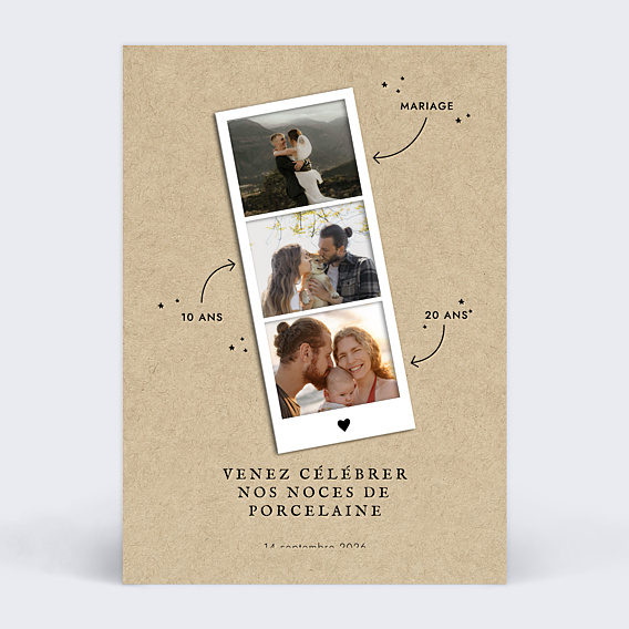 Invitation anniversaire de mariage Photomaton Fête