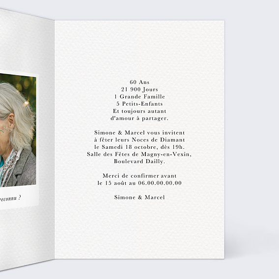 Invitation anniversaire de mariage De belles années