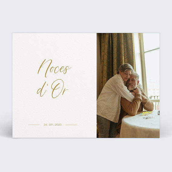 Invitation anniversaire mariage Lettering