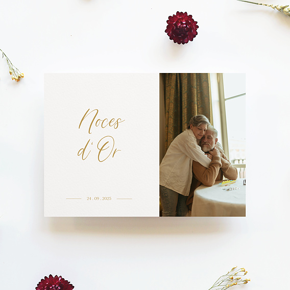 Invitation anniversaire mariage Lettering Après 1