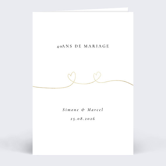 Invitation anniversaire mariage Liens du Cœur