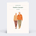 Invitation anniversaire de mariage Portrait minimaliste aligné