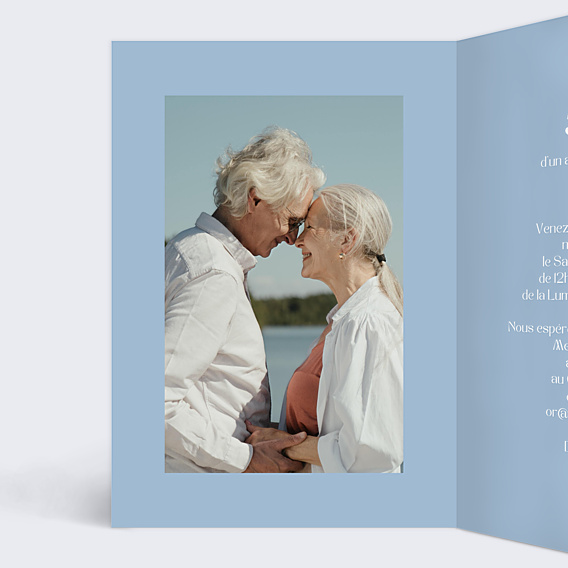 Invitation anniversaire de mariage Alliances et Ruban