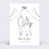 Invitation anniversaire de mariage Couple fleuris