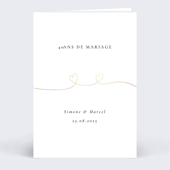 Invitation anniversaire mariage Liens du Cœur