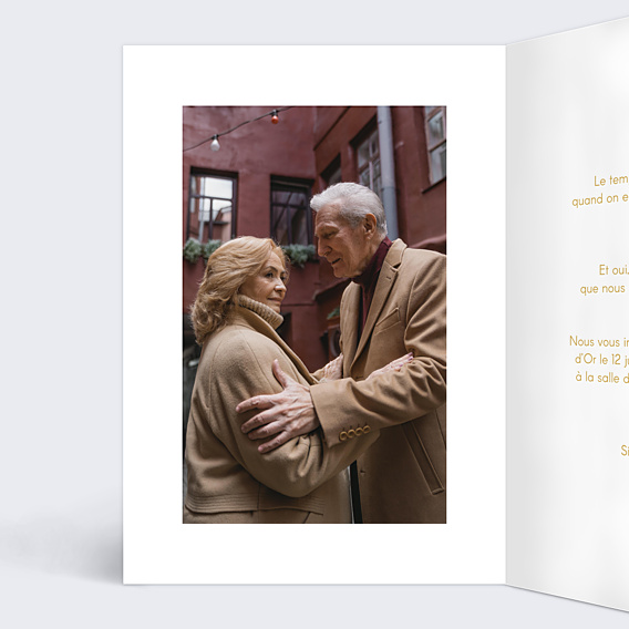 Invitation anniversaire de mariage 50 années d'amour