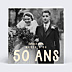 Invitation anniversaire de mariage Année en grand avec Graines