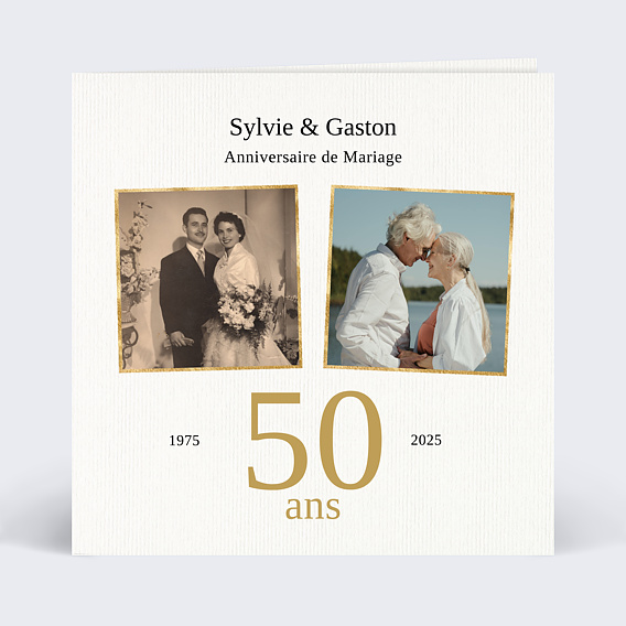 Invitation anniversaire mariage Décennie