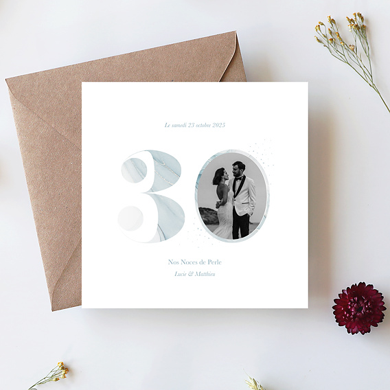 Invitation anniversaire de mariage Photo souvenir 30