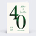 Invitation anniversaire de mariage 40 années d'amour