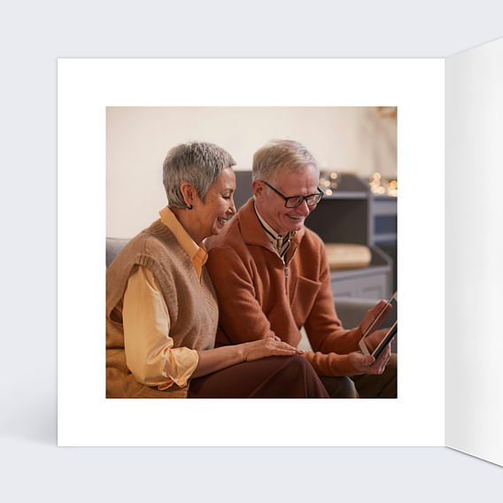 Invitation anniversaire mariage Années en photos Intérieur Gauche