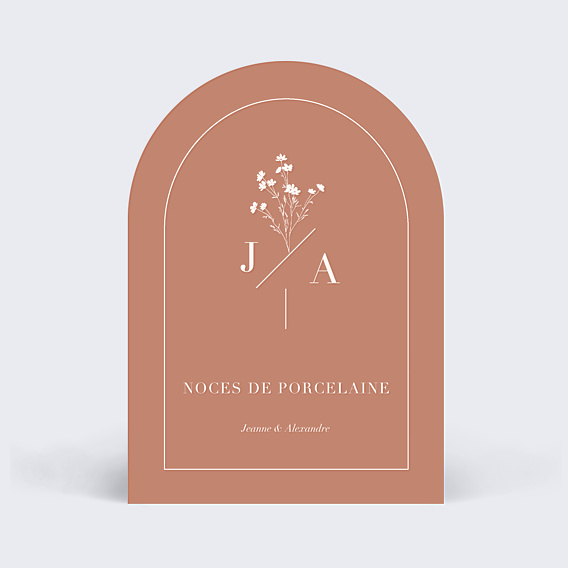 Invitation anniversaire mariage Botanica