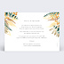 Invitation anniversaire mariage Bohemia Verso