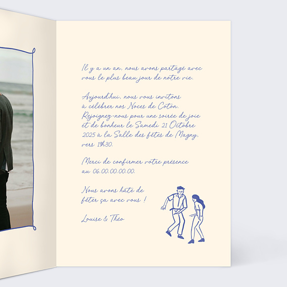 Invitation anniversaire mariage Illustration Fête Intérieur Droit