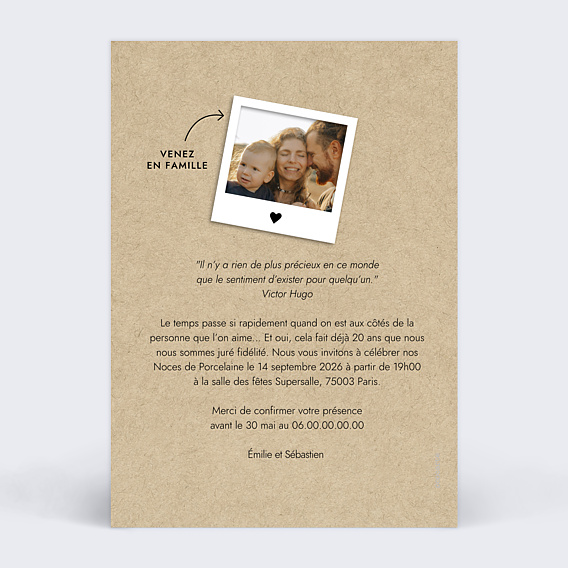 Invitation anniversaire de mariage Photomaton Fête