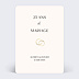 Invitation anniversaire mariage Alliances Minimalistes