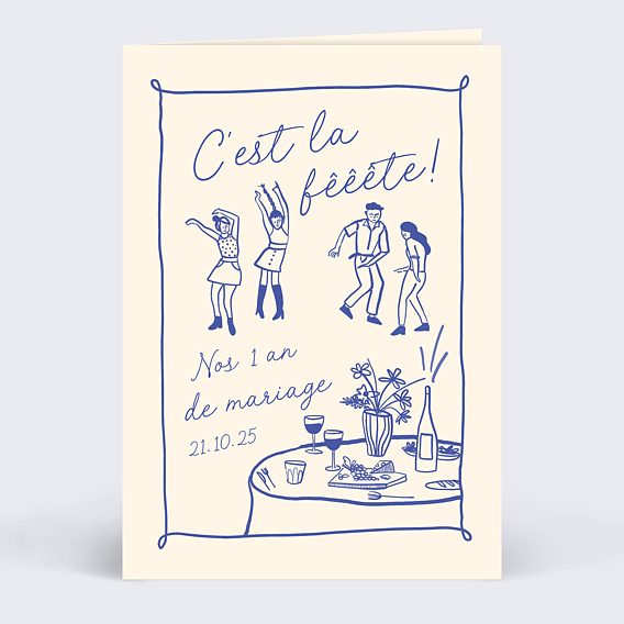 Invitation anniversaire mariage Illustration Fête