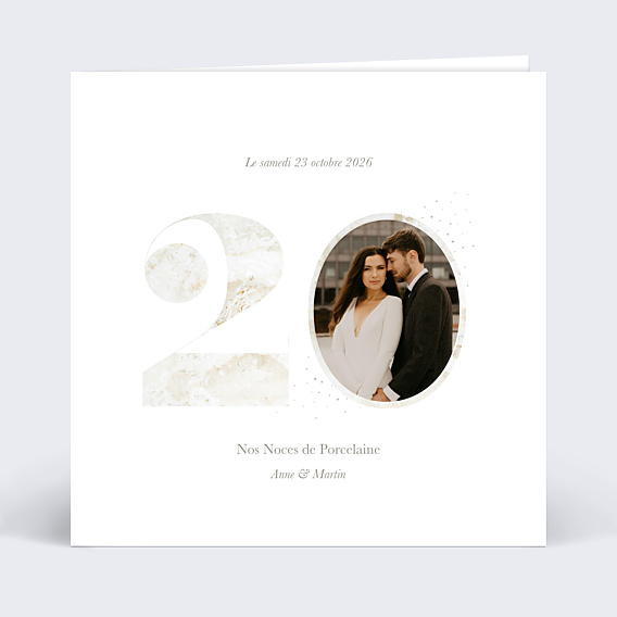 Invitation anniversaire de mariage Photo souvenir 20