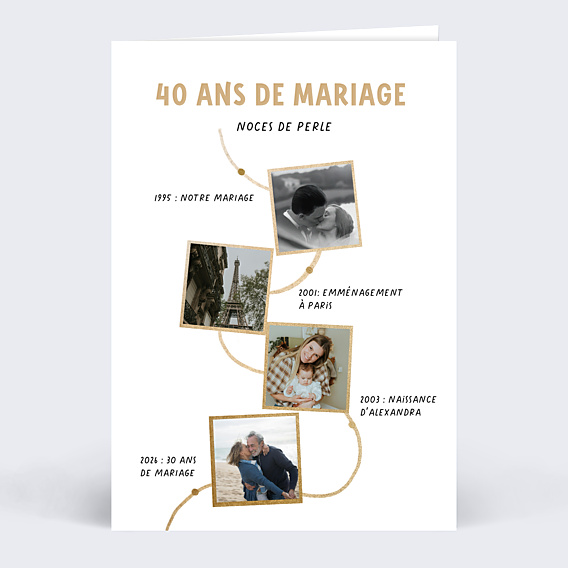 Invitation anniversaire mariage Notre Chemin