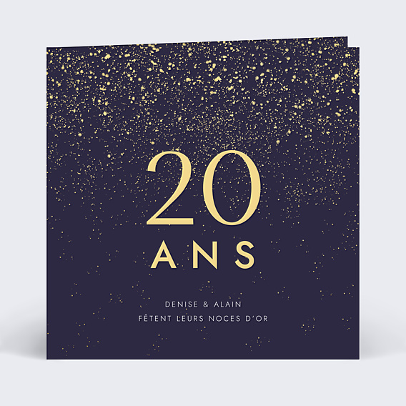 Invitation anniversaire mariage Pluie de Fête avec graines