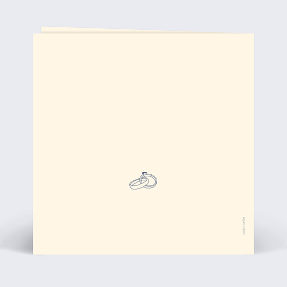 Invitation anniversaire mariage Que du Bonheur Verso