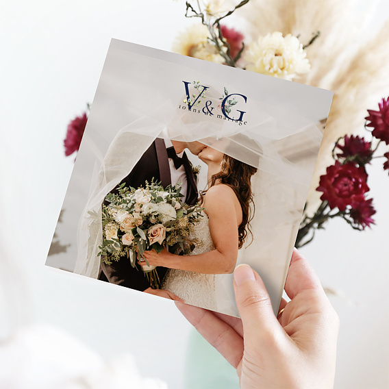 Invitation anniversaire mariage Lettrines Botaniques Après 4