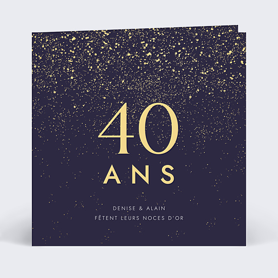 Invitation anniversaire mariage Pluie de Fête avec graines