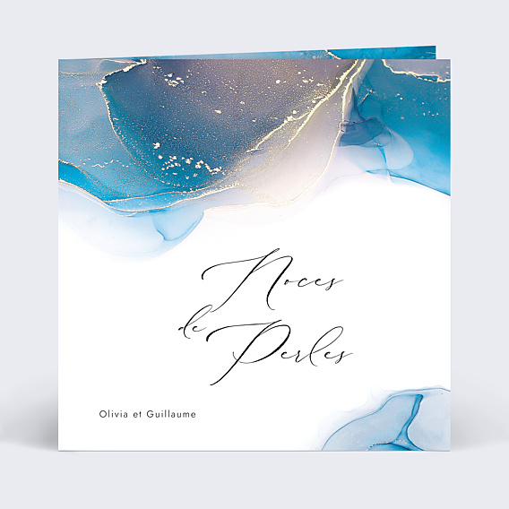 Invitation anniversaire de mariage Opaline