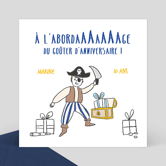 Invitation Anniversaire Enfant À l'abordage