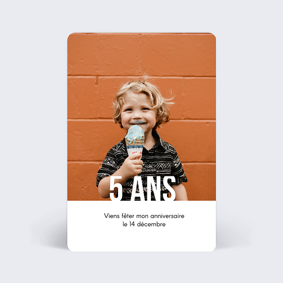 Invitation anniversaire enfant Âge Mignon