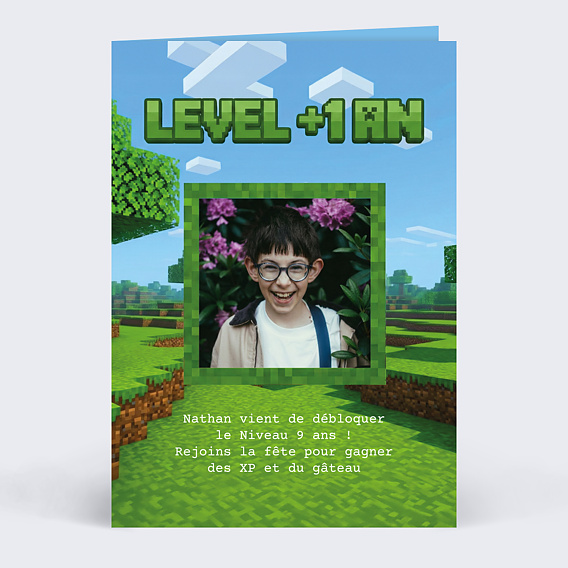 Invitation anniversaire enfant Anniversaire en blocs