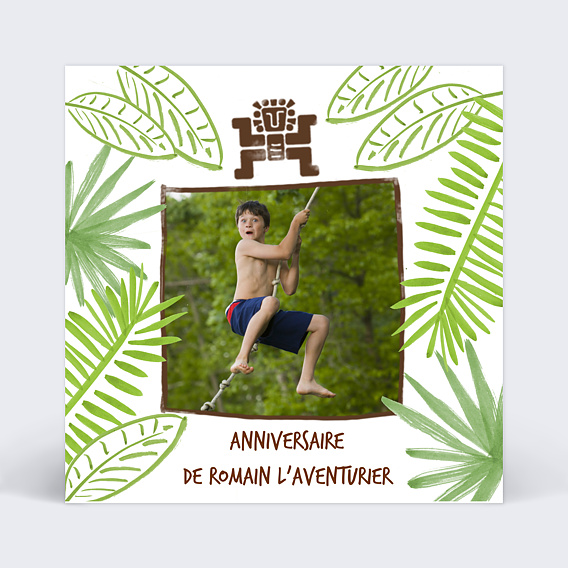 Invitation anniversaire enfant Aventure