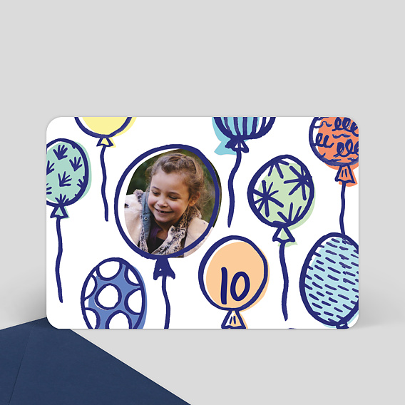 Invitation Anniversaire Enfant Balloons
