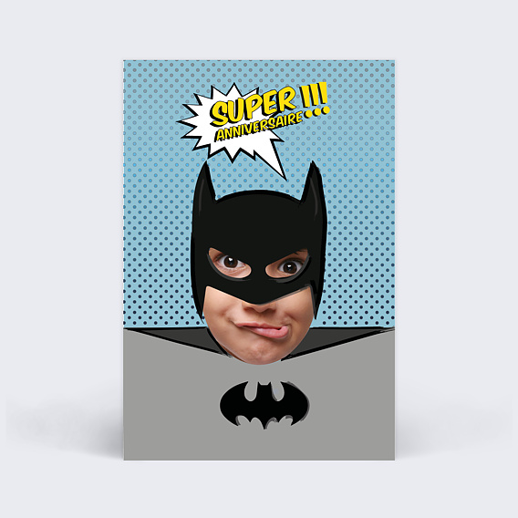 Invitation anniversaire enfant Bat Anniversaire
